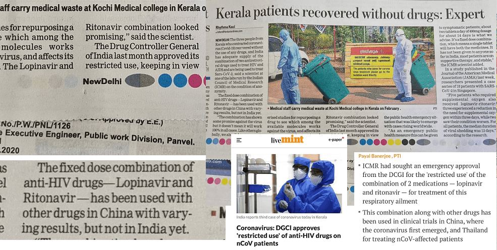 Coronavirus: DGCI approves ‘restricted use’ of anti-HIV Drugs on nCoV Patients
